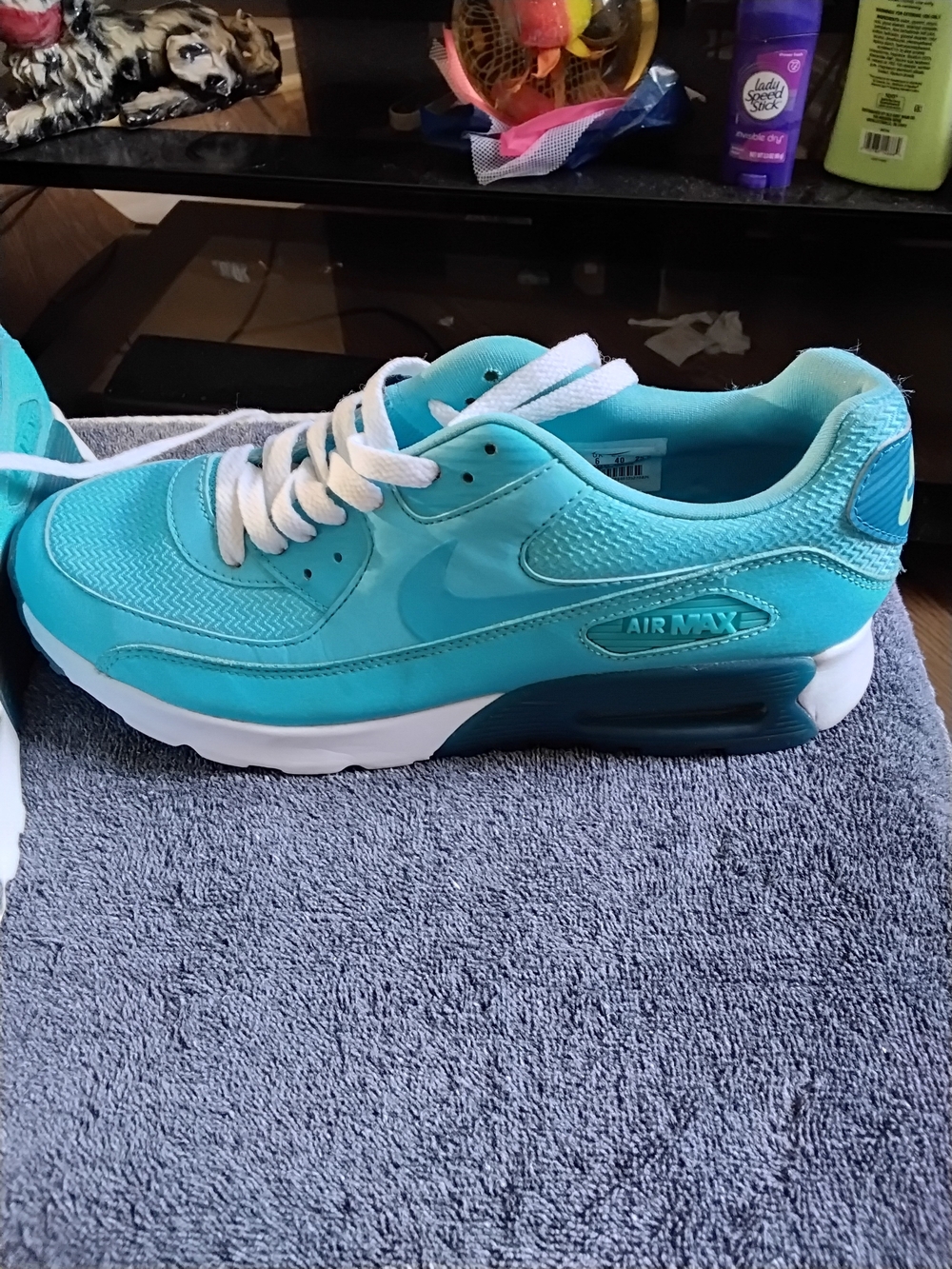 Nike Air Max 90 Ultra Essential Gamma Blue Teal Sneakers Sz 8.5 - Picture 2 of 8